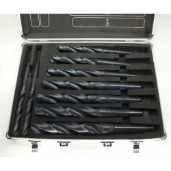 HSS Metal Drill Bit Set 14.5–30mm with Morse Taper MK2 & MK3 | CORMAK