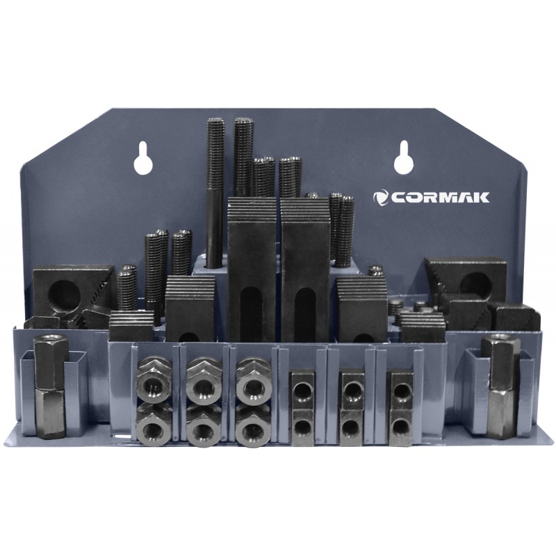M12 Clamping Kit for 14mm T-Slots 58 pcs | Milling Table Fixture Set | CORMAK