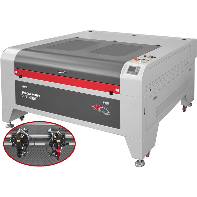CO₂ Laser Cutter and Engraver CORMAK LC1612ZD2 – Dual Head | Large Format 1600x1200 | CORMAK