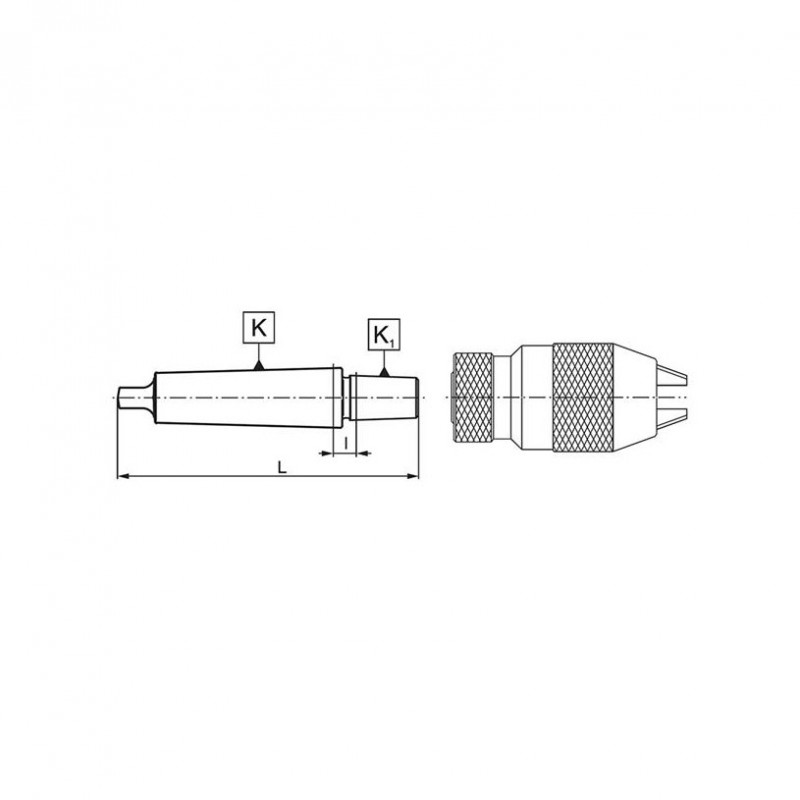 Morse Taper Shank Drill Chuck Arbor CORMAK MK3/B16 | CORMAK
