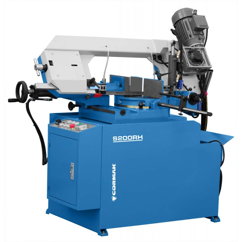 Semi-Automatic Metal Bandsaw CORMAK S200RH | Swivel-Head Industrial Saw | CORMAK