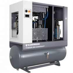 Screw Air Compressor CORMAK THEOR 20 COMPACT 15kW 2000L/min with Air Dryer and 500L Air Tank | CORMAK