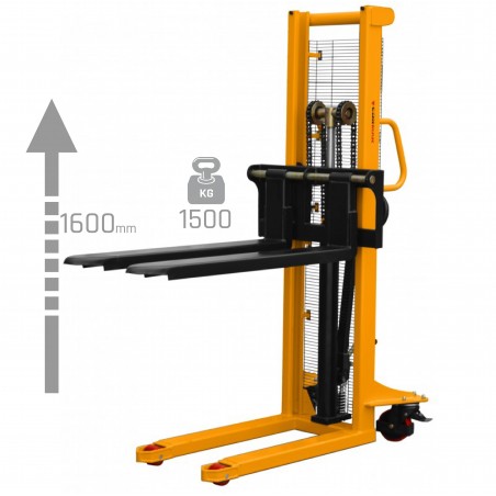 Hydraulic Manual Pallet Stacker CORMAK WRHS 1516 1500kg 1600mm | CORMAK