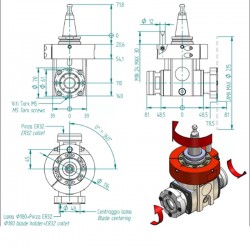 CNC Aggregate Head CORMAK ISO30 ER32 + Saw Right-Angle | CORMAK