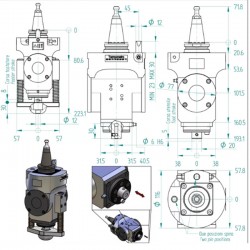 CNC Aggregate Head CORMAK ISO30 Oscillating Knife | CORMAK