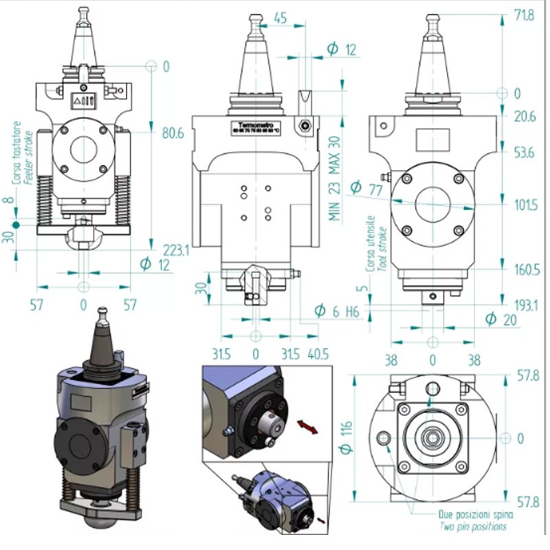 CNC Aggregate Head CORMAK ISO30 Oscillating Knife | CORMAK