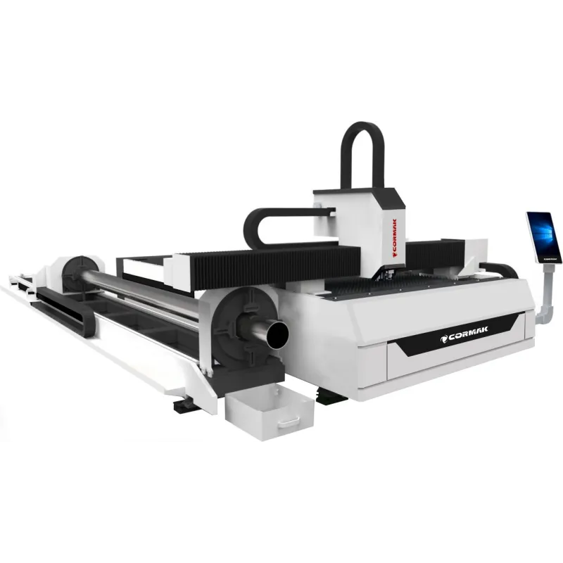 Fibre Laser Cutter with Tube and Profile Attachment CORMAK FIBER LF3015EPR 6000W 240mm Chuck