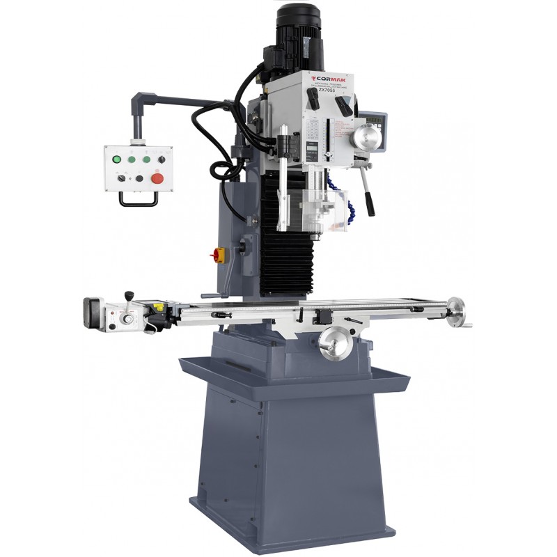 Drilling–Milling Machine CORMAK ZX7055 DRO | Digital Readout | Automatic Feed | CORMAK