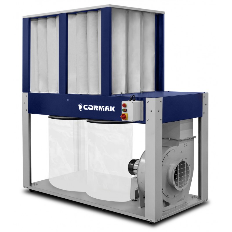 Industrial Wood Dust and Chip Extractor CORMAK DCV7500E | Central Extraction System | CORMAK