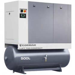 Screw Air Compressor CORMAK LUFT 700 COMPACT 5.5kW 650L/min with Air Dryer and 500L Air Tank | CORMAK