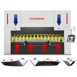 Hydraulic Press Brake CORMAK CNC SERVO ELITE 125×3200 DA-58T | Precision Sheet Bending | CORMAK