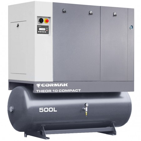 Screw Compressor with Dryer CORMAK THEOR 10 COMPACT - 7.5kW - 950L/min - 500L Tank