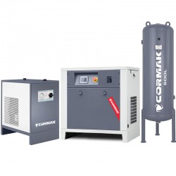 Screw Compressor Set CORMAK LUFT 1000 INVERTER 7.5 kW + IZBERG N10S Air Dryer + 500 L Receiver
