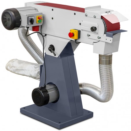 Belt Grinding Machine for Metal with Extraction CORMAK SM150D | Industrial Grinder | CORMAK