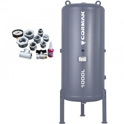 Screw Air Compressor Set CORMAK LUFT 1000 VSD+PM 7.5kW + Dryer + 1000L | CORMAK