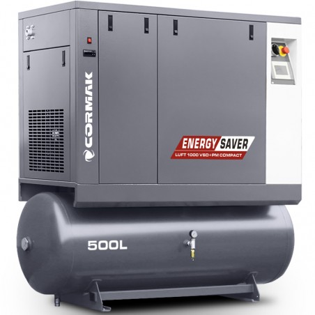Screw Air Compressor with Dryer and 500L Tank CORMAK LUFT1000 VSD+PM | CORMAK