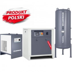 Screw Compressor Set CORMAK LUFT1000 with Dryer and 1000L Tank | CORMAK
