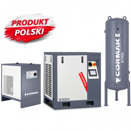 Screw Compressor Set CORMAK LUFT 400 3.0kW 230V + Dryer + 270L | CORMAK