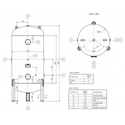 Vertical Air Receiver 2000L 11bar | CORMAK