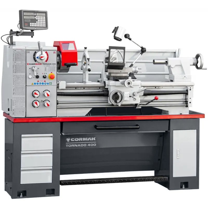 Conventional Universal Lathe CORMAK TORNADO 400x1000 | Industrial Metal Lathe | CORMAK