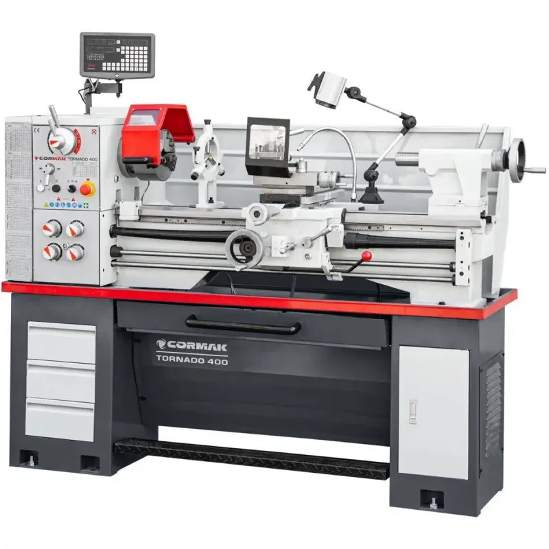 Conventional Universal Lathe Set CORMAK TORNADO 400x1000 with Turning Tools and Live Centre