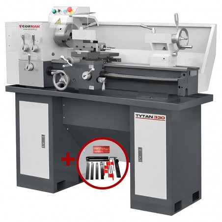 Universal Lathe CORMAK 330x700 230V with Stand + Tools + Live Centre | TYTAN330