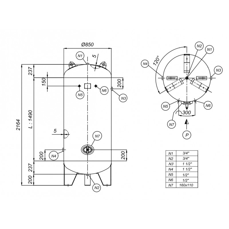 Air Receiver CORMAK 1000L 11bar | Industrial | CORMAK