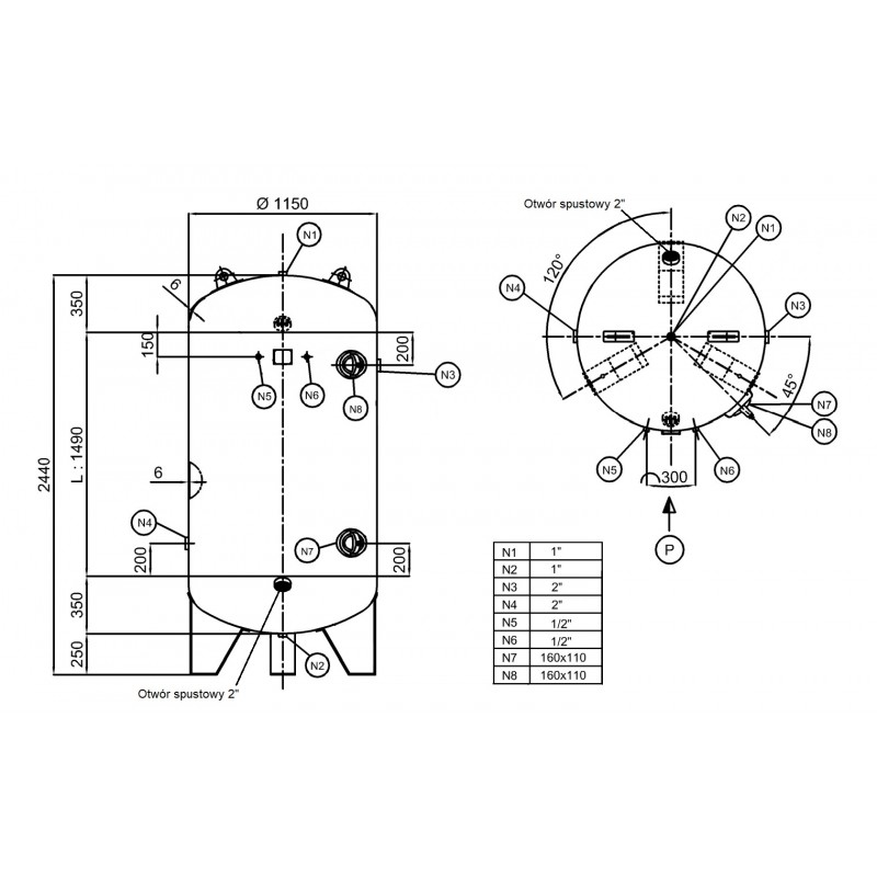 Air Receiver CORMAK 2000L 11bar | Industrial | CORMAK