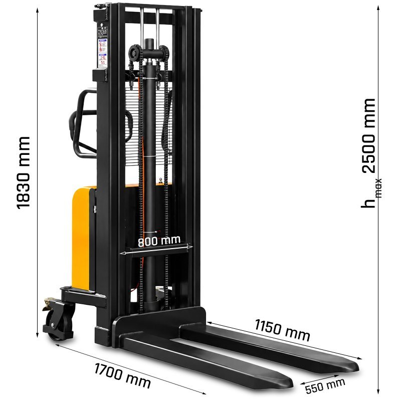 Semi-Electric Pallet Stacker CORMAK B1025 1000kg | CORMAK