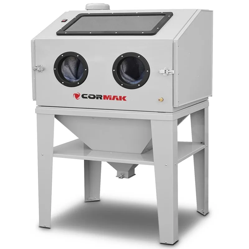 Sandblaster Cabinet 350L Side-Opening CORMAK KDP350 + Dust Extractor DC15