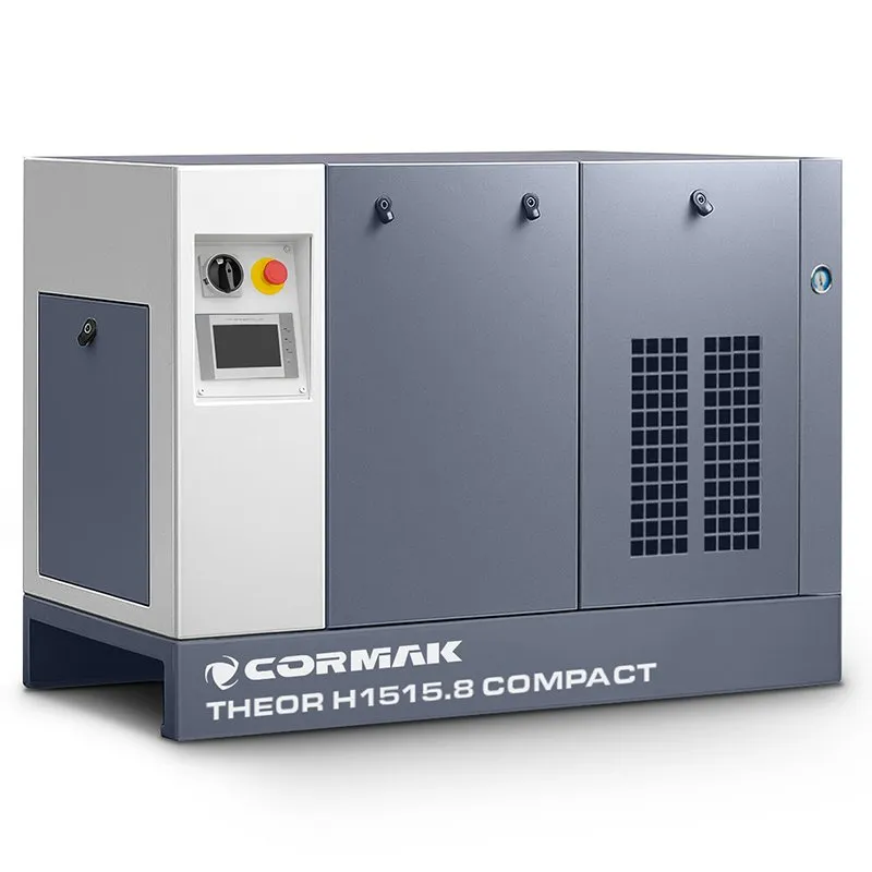 High-Pressure Screw Compressor with Dryer CORMAK THEOR H1515.8 COMPACT 15.8bar 15kW for Fiber Laser Cutters