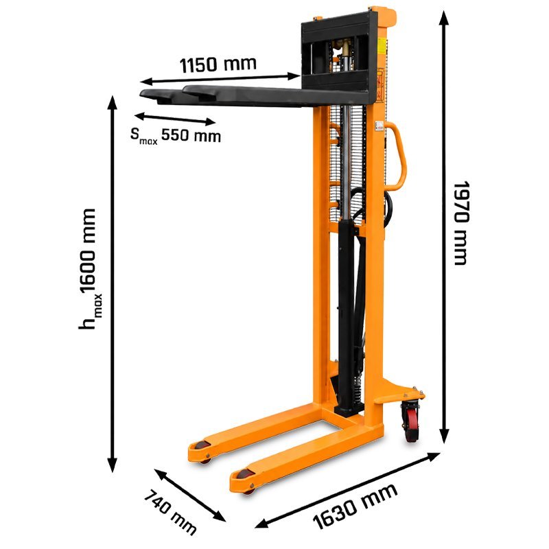 Manual Hydraulic Pallet Stacker CORMAK WRHS1610 1000kg 1600mm | CORMAK