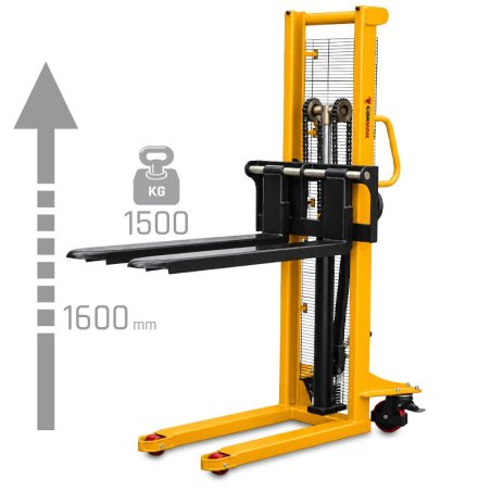 Hydraulic Manual Pallet Stacker CORMAK WRHS 1516 1500kg 1600mm | CORMAK