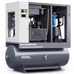 Screw Air Compressor CORMAK THEOR 20 COMPACT 15kW 2000L/min with Air Dryer and 500L Air Tank | CORMAK