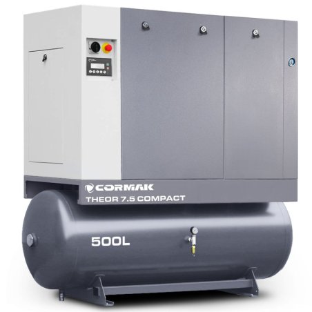 Screw Compressor Set CORMAK THEOR 7.5 COMPACT 5.5kW 690L/min + N10S Air Dryer + 500L Receiver