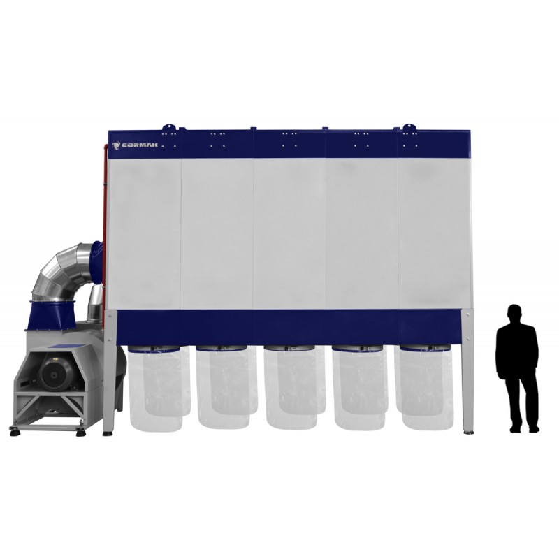 Industrial Chip and Dust Extractor CORMAK DCV39150 Vibra Motor 39,150 m³/h | CORMAK