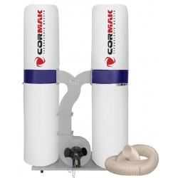 Wood Dust and Chip Extractor CORMAK FM300SA + 3 m Antistatic Hose | Industrial Dust Collector | CORMAK