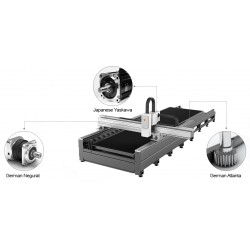 Tube and Profile Fibre Laser Cutter CORMAK LF3015GAR with Cutting Attachment | CORMAK