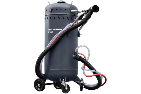 How does the siphon sandblaster work?